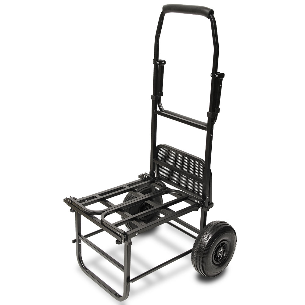 NGT DYNAMIC FISHING TROLLEY  FOLDS FLAT TWIN WHEEL LARGE BASE