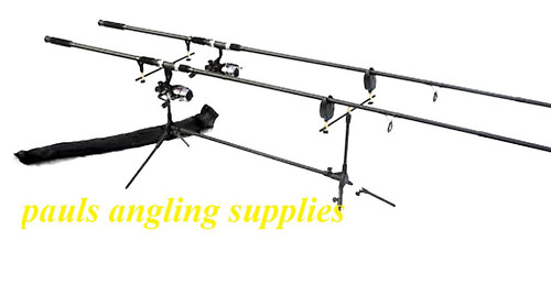 Carp Fishing Set 2 Rods 2 Reels 2 Alarms Rod Pod + More
