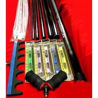 Complete pole fishing kit ready to fish