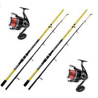 2 x 12 ft Lineaeffe  Beachcaster Fishing  Rods & SK8000 Reels