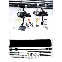 Carp Fishing Kit  2 X Rod / Reel + Rod Pod + Tackle
