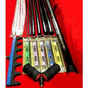 Complete pole fishing kit ready to fish