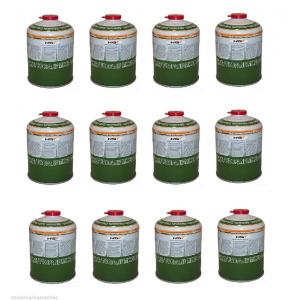 12 x 450g Camping / Fishing Gas Canisters